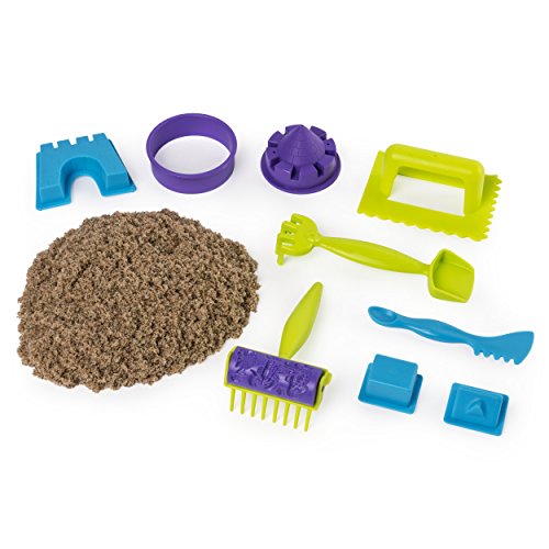 The One and Only Kinetic Sand, Beach Day Fun Playset with Castle Molds, Tools, and 12 oz. of Kinetic Sand for Ages 3 and Up - 6037423