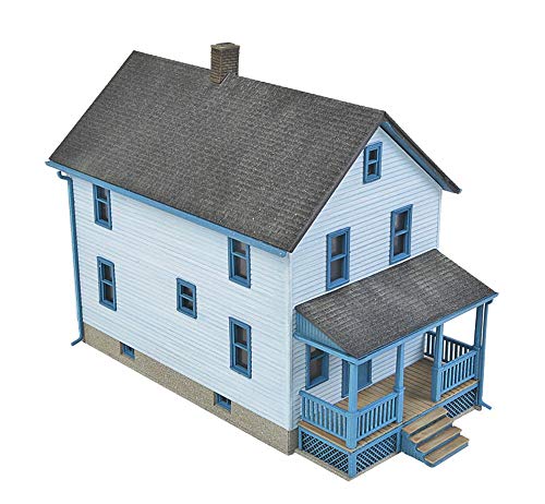Walthers Cornerstone HO Scale Model Story Frame House Kit, 1/16" 12.7 x 6.3 x 10.3cm