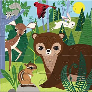 Mudpuppy Forest Night and Day Magnetic Puzzles – Ages 4-7 – Includes 2, 20-Piece Magnetic Puzzles and a Magnetized Tri-Fold Portfolio – Great for Travel, Quiet Time