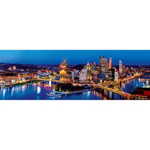 MasterPieces Cityscapes Panoramic Jigsaw Puzzle, Downtown Pittsburgh, Pennsylvania, Photographs by James Blakeway, 1000 Pieces