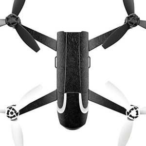 MightySkins Skin Compatible with Parrot Bebop 2 - Black Leather | Protective, Durable, and Unique Vinyl Decal wrap Cover | Easy to Apply, Remove, and Change Styles | Made in The USA