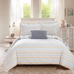 Chic Home Forest 6 Piece Reversible Comforter Cute It's A Hoot Owl Friends Youth Design Bed in a Bag-Sheet Set Decorative Pillow Sham Included, Twin, Grey