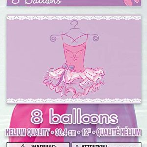 12" Latex Tutu Ballerina Balloons, 8ct