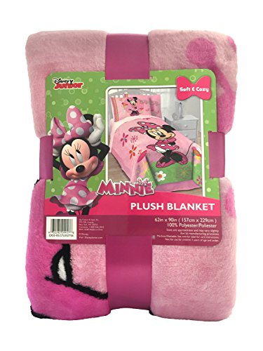 Disney Minnie Mouse Bowtique 'Garden Party' Fleece 62" x 90" Twin Blanket