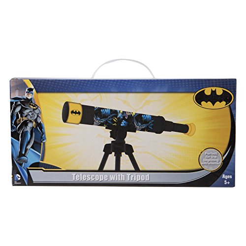 Batman Warner Brothers Telescope with Tripod Kids Telescope For Young Scientists, Encourage Scientific Discovery, Educational Insights, Toys & Games, 2Piece, Black/ Yellow