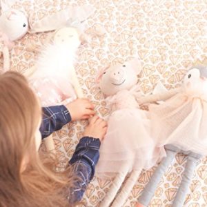Mon AMI Pink Piglet Ballerina Designer Plush Doll, Exquisite Craftmanship, Premium Quality, Cuddling, Collecting & Playing Toy, Baby or Toddler Gift 18", Multicolor