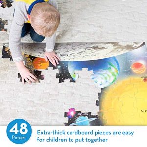 Melissa & Doug Underwater Floor Puzzle (Extra-Thick Cardboard Construction, Beautiful Original Artwork, 48 Pieces, 2′ × 3) Solar System Floor Puzzle