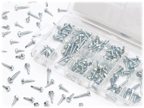 Performance Tool W5220 200 pc Hex Washer Self Drilling Assortment