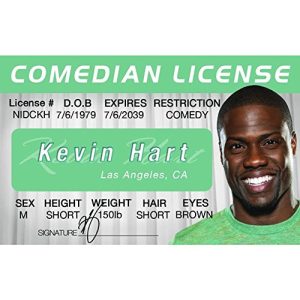 Signs 4 Fun Nidckh Kevin Hart's Driver's License