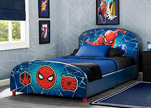 Delta Children Upholstered Twin Bed, Marvel Spider-Man