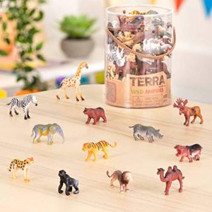 Terra by Battat – Wild Animals – Assorted Miniature Wild Animal Toys & Cake Toppers For Kids 3+ (60 Pc)
