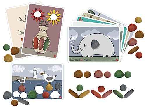 EDX Education 75152 Eco Friendly Junior Rainbow Pebbles Activity Set
