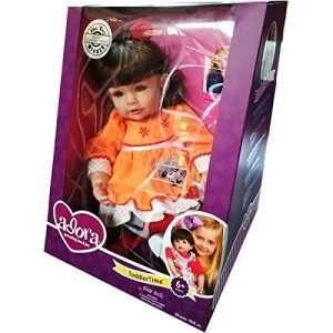 Adora ToddlerTime Girl Doll, Macaraccoon, Weighted Vinyl Baby Doll Toy with Soft Body, 20-inch (Ages 6+)