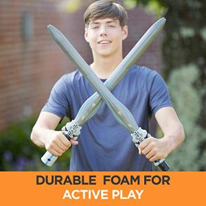 Nerf Vendetta N-Force Double Sword Toy -- Includes 2 Foam Blades with Plastic Core -- for Kids, Teens, Adults, Brown (Amazon Exclusive)