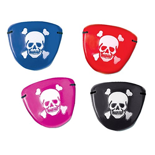 Amscan Fun-filled, Pirate Eye Patches, Party Supplies, Assorted, 2 1/2" x 2 1/4" 12ct