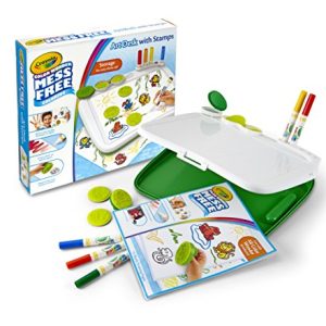Crayola Color Wonder Mess Free Art Desk with Stamps, Kid Art Supplies, Travel Coloring Kit, Over 20 Pieces, Gift