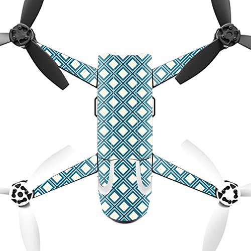 MightySkins Skin Compatible with Parrot Bebop 2 Quadcopter Drone wrap Cover Sticker Skins Trip Squares