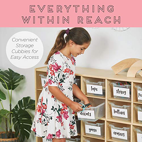 ECR4Kids Birch 12 Cubbie Tray Cabinet