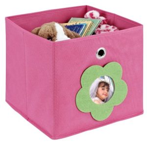 Cosco Blossom 3 Bin Storage Unit, Pink/White
