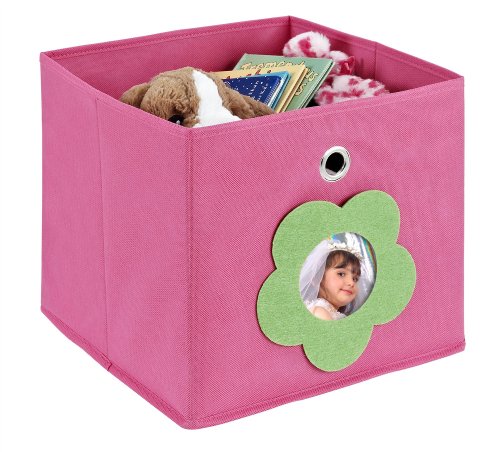 Cosco Blossom 3 Bin Storage Unit, Pink/White