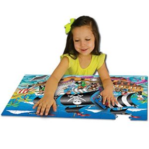 The Learning Journey Puzzle Doubles Glow in the Dark – Pirate Ship – 100 Piece Glow in the Dark Preschool Puzzle (3 x 2 feet) – Educational Gifts for Boys & Girls Ages 3 and Up