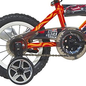 Hot Wheels Boys Dynacraft Bike with Turbospoke, 12'', Red/Blue/Black