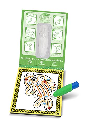 Melissa & Doug On the Go Water Wow! Pet Mazes Activity Pad (The Original Reusable Coloring Book, Refillable Water Pen, Great Gift for Girls and Boys - Best for 3, 4, 5, 6, and 7 Year Olds)