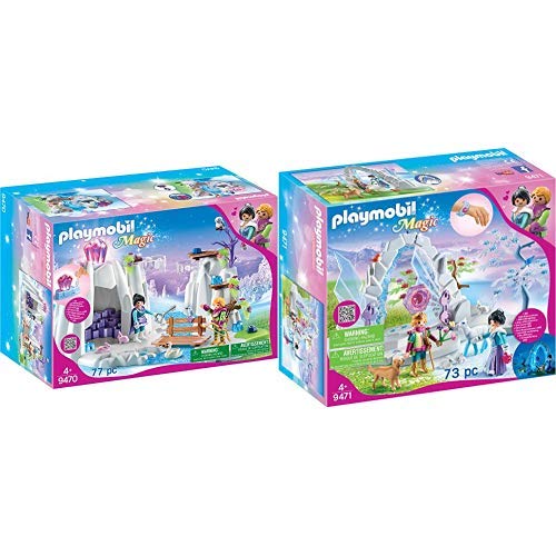 PLAYMOBIL 9470 Spielzeug - Suche nach dem Liebeskristall Unisex-Kinder & 9471 Spielzeug-Kristalltor zur Winterwelt, Unisex-Kinder