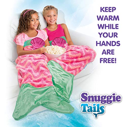 Snuggie Tails Allstar Innovations Mermaid Blanket for Kids (Pink), As Seen on TV