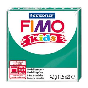 STAEDTLER EF8030-5 Fimo Kids Oven-Bake Modeling Clay, 1.5 oz, Green