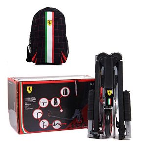 Ferrari Collapsible Two Wheels Scooter with Free Backpack, White