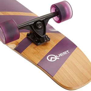The Quest Super Cruiser Purple Artisan Bamboo and Maple 44" Longboard Skateboard