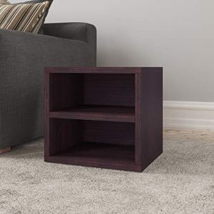 Way Basics Eco Stackable Connect Storage Cube with Shelf Cubby Organizer, Espresso Wood Grain (Tool-Free Assembly and Uniquely Crafted from Sustainable Non Toxic zBoard Paperboard)