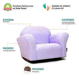 KEET Roundy Rocking Kid's Chair Gingham, Lavender