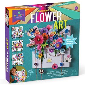 Craft-tastic - Design Your Own Flower Art Canvas - Craft Kit - Arrange Paper Flowers & Pre-Cut Designs to Create Personalized Art