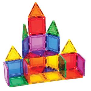 Tileblox Rainbow (30 pieces) with Magnetic Activity Board Magnetic Building Blocks, Educational Magnetic Tiles Kit , Magnetic Construction STEM Toy Set