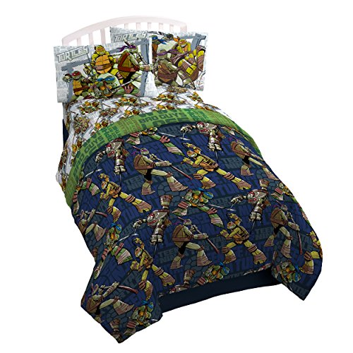 Nickelodeon Teenage Mutant Ninja Turtles 'Stomp Foot' Super Soft Microfiber Twin 3 Piece Sheet Set