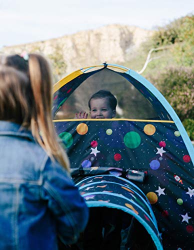 Pacific Play Tents 41855 Kids Galaxy Combo Dome Tent with 4 Tunnels - Glow in the Dark Stars