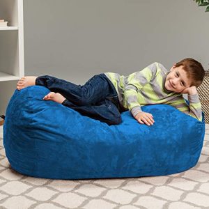 Chill Sack Bean Bag Chair: Large 4' Memory Foam Furniture Bag and Large Lounger - Big Sofa with Soft Micro Fiber Cover - Royal Blue