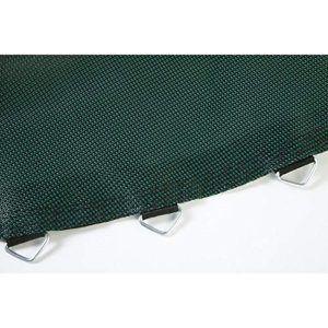 Jumping Surface for 14' Trampoline with 96 V-Rings for 8.5" Springs (Black and Green)