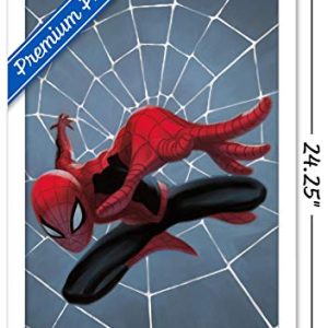 Trends International Marvel Comics - Spider-Man - Minimalist Wall Poster, 14.725" x 22.375", White Framed Version
