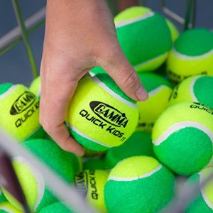 Gamma Beginner Child or Adult Training (Transition) Practice Tennis Balls: Orange or Green Dot, Quick Kids 36, 60, or 78 (25%-50% Slower Ball Speed) - 12, 36, 48, 60 Pack Sizes