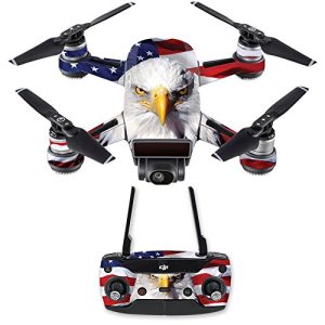 MightySkins Skin Compatible with DJI Spark Mini Drone Combo - America Strong | Protective, Durable, and Unique Vinyl Decal wrap Cover | Easy to Apply, Remove, and Change Styles | Made in The USA