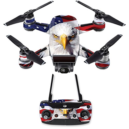 MightySkins Skin Compatible with DJI Spark Mini Drone Combo - America Strong | Protective, Durable, and Unique Vinyl Decal wrap Cover | Easy to Apply, Remove, and Change Styles | Made in The USA