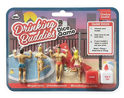 NPW-USA NPW67309 Drinking Buddies Dice Game, 6-Piece Set