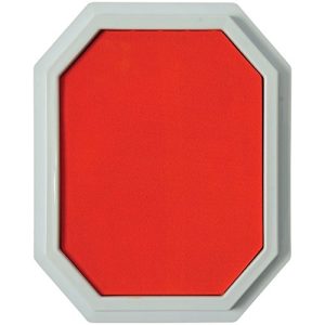 Constructive Playthings Orange Colored Ink Large Washable Stamp Pad Kid Set for Rubber Stamps