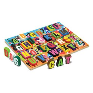 Melissa & Doug Jumbo ABC Wooden Chunky Puzzle (26 pcs)