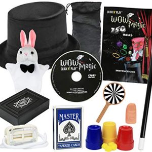 Click N' Play Magician Dress Up Magic Tricks Set for Kids Over 150 Tricks Includes Manual & DVD Tutorial