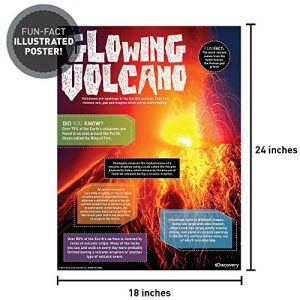 Discovery Build & Color Your Own Glowing Volcano by Horizon Group USA, Great Stem Science Kit, Perform Science Fair Experiments with DIY Fizzy & Lava Eruptions