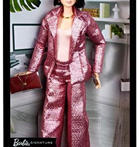 Barbie Collector Doll Styled by Chriselle Lim in Pink Pant Suit with Accessories